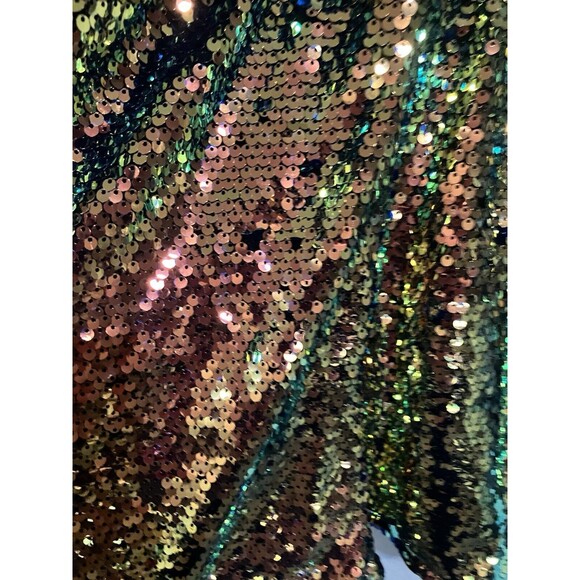 Sequin Gold party Romper Cami V Neck Size XS sleeveless - Picture 3 of 13